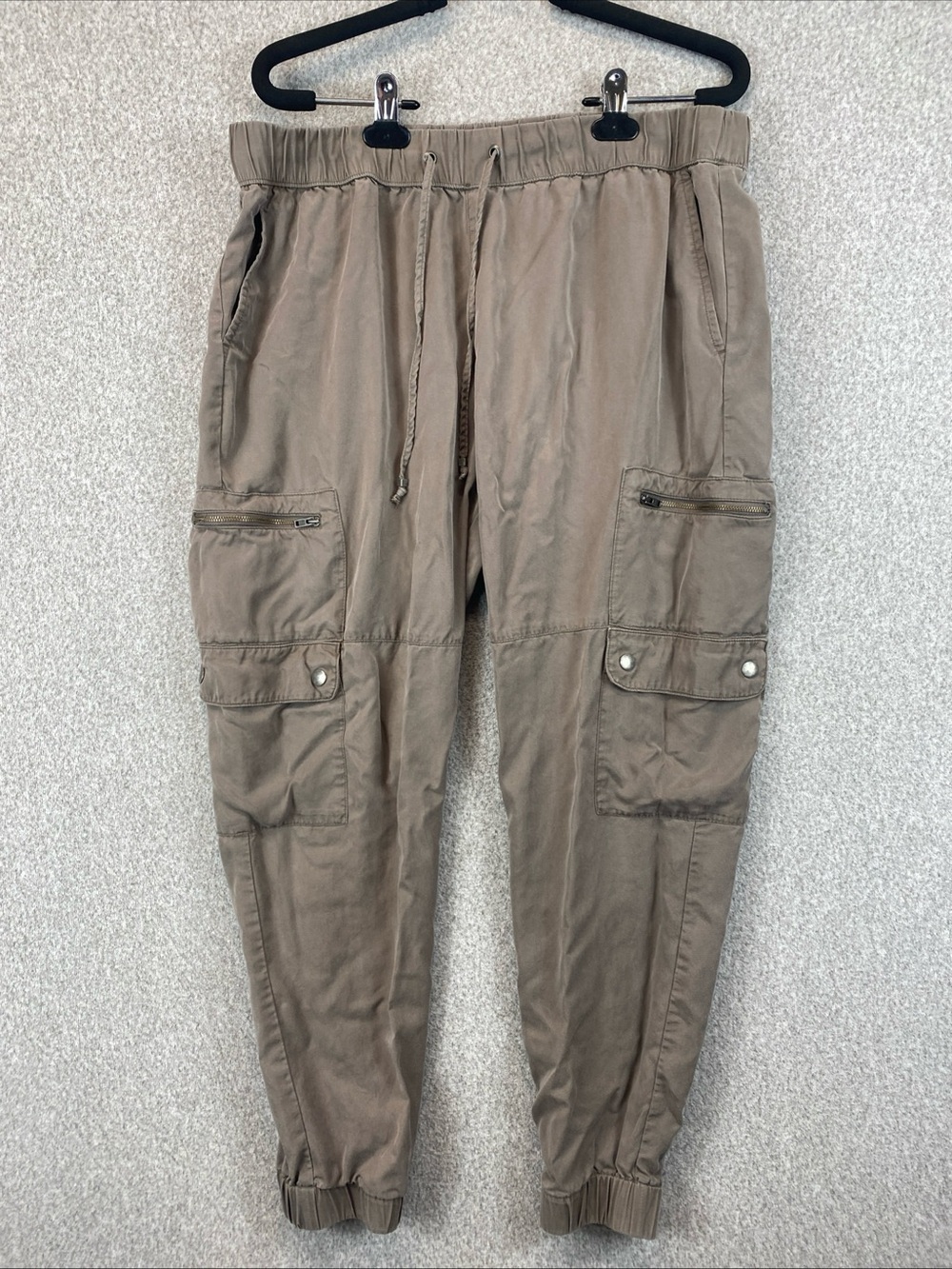 Banana Republic Lyocell Cargo Jogger Pants Women’s L Casual Lagenlook Loose Fit